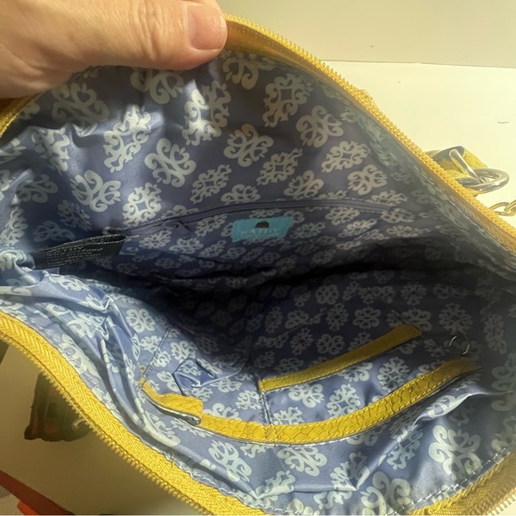 Kathy Van Zeeland yellow faux leather embelleced with rhinestones NWT - Picture 15 of 16